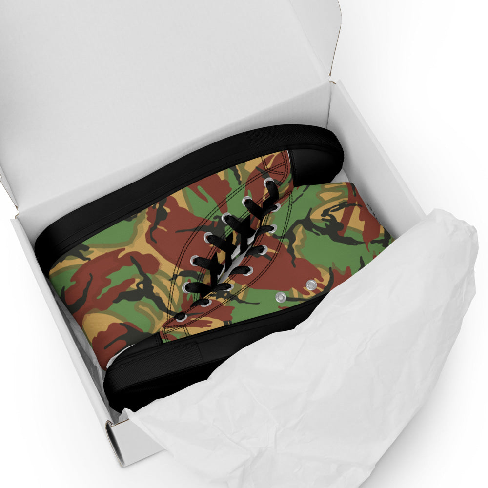 British DPM Tropical CAMO Men’s high top canvas shoes - Mens High Top Canvas Shoes