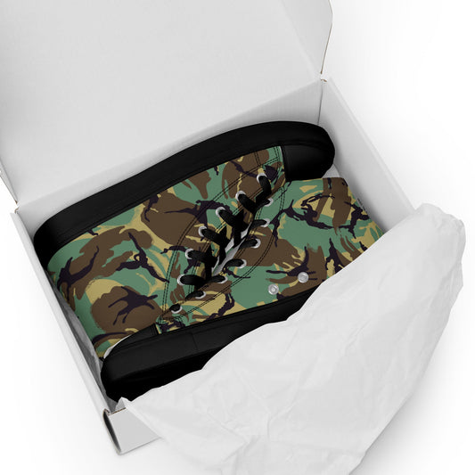 British DPM Wild Geese Movie CAMO Mens high top canvas shoes - High Top Canvas Shoes