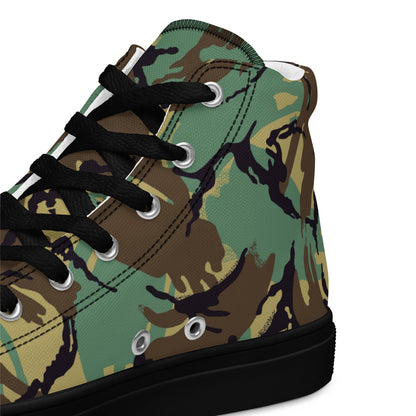 British DPM Wild Geese Movie CAMO Mens high top canvas shoes - High Top Canvas Shoes
