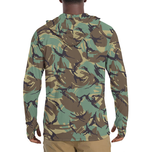 British DPM Wild Geese Movie CAMO Mens Sunscreen Sports Hoodie With Thumb Holes