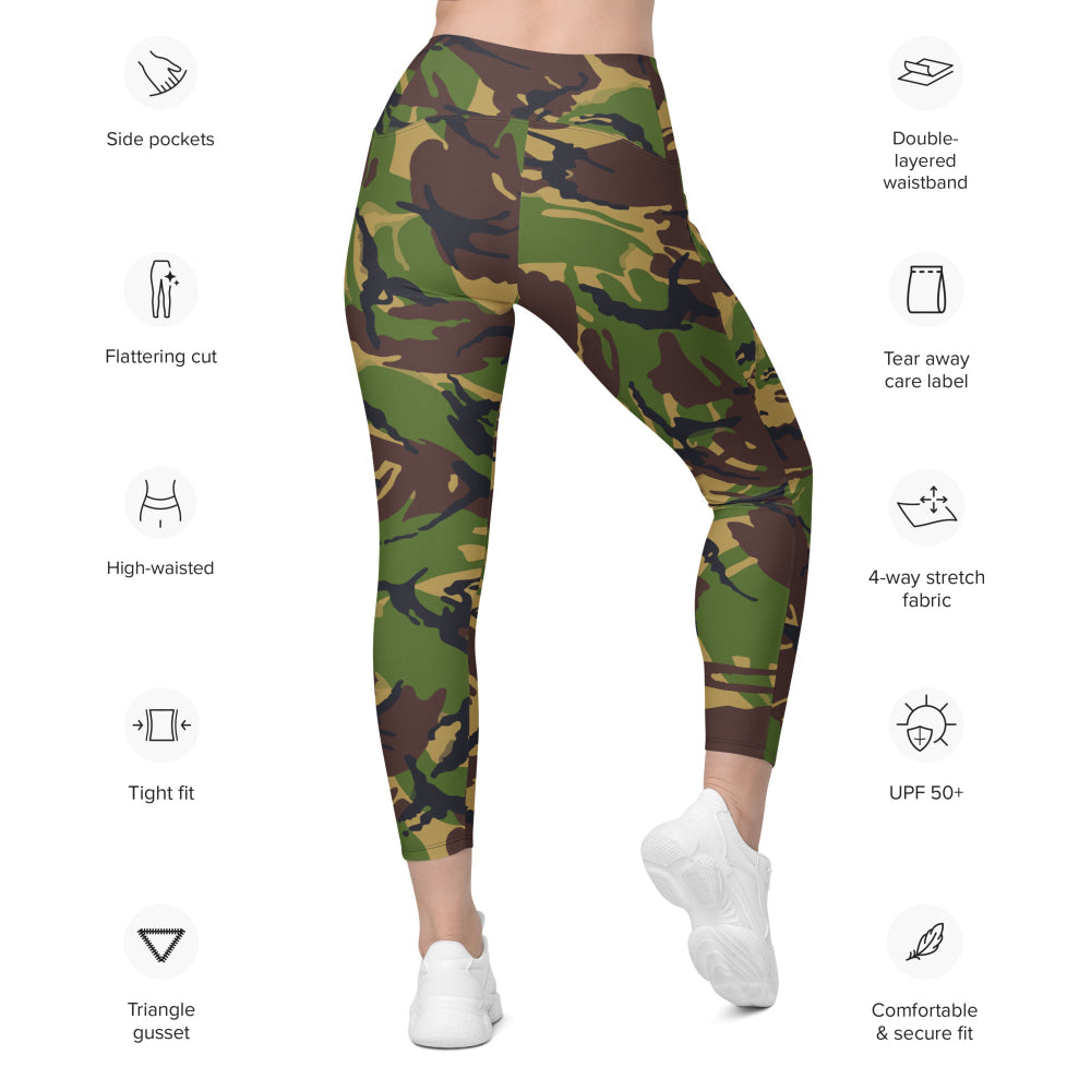 British DPM Woodland CAMO Leggings with pockets - Womens With Pockets