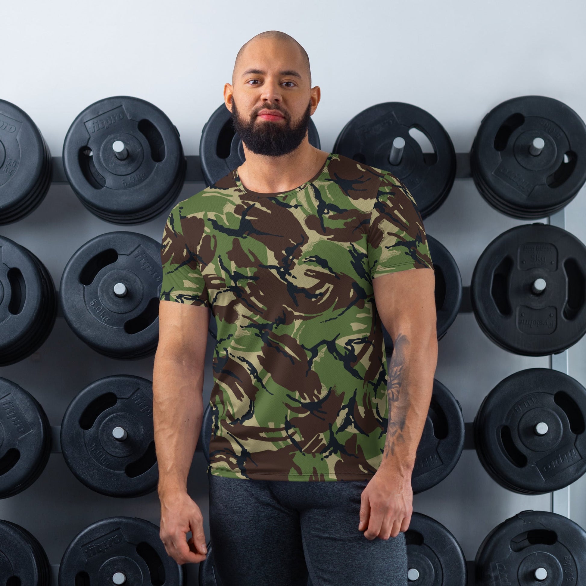 British DPM Woodland CAMO Mens Athletic T-shirt - XS - T-Shirts