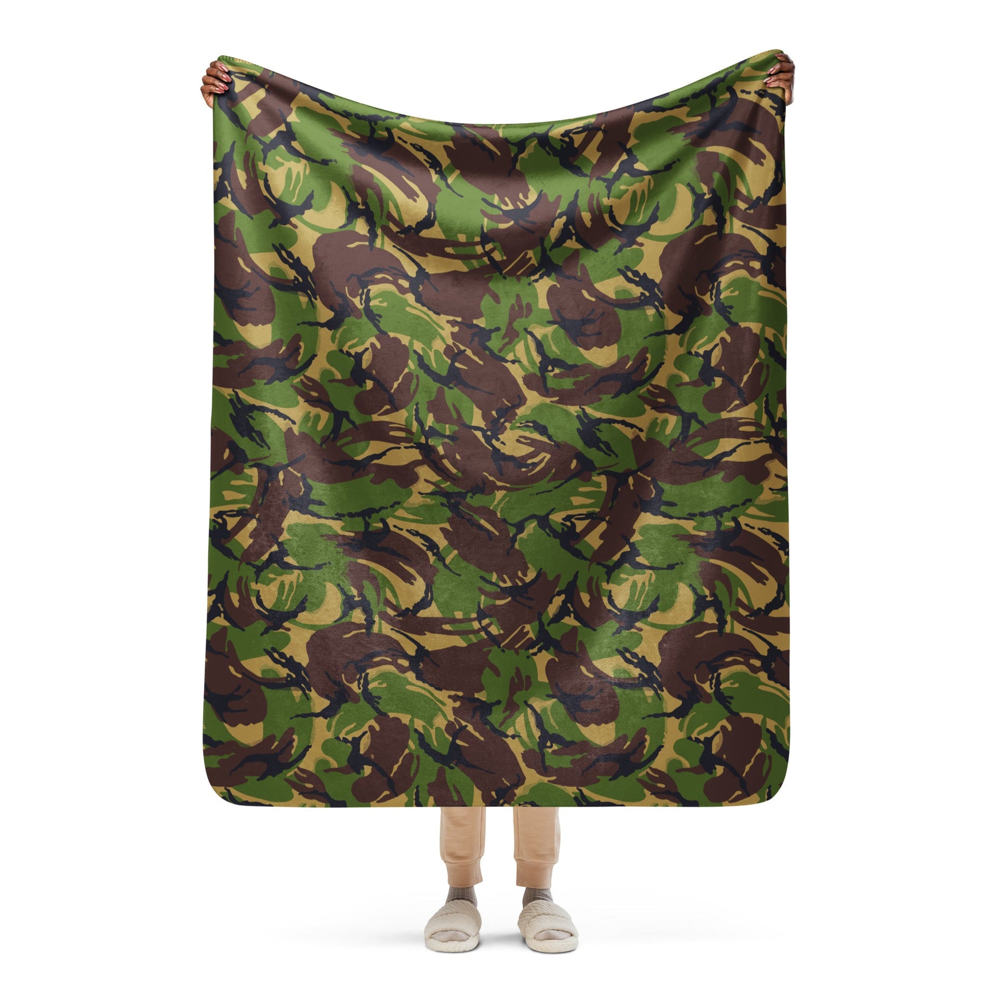 British DPM Woodland CAMO Sherpa blanket - 50″×60″ - Blanket