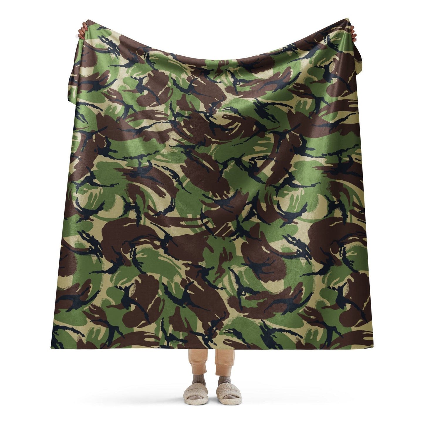 British DPM Woodland CAMO Sherpa blanket - 60″×80″ - Blankets