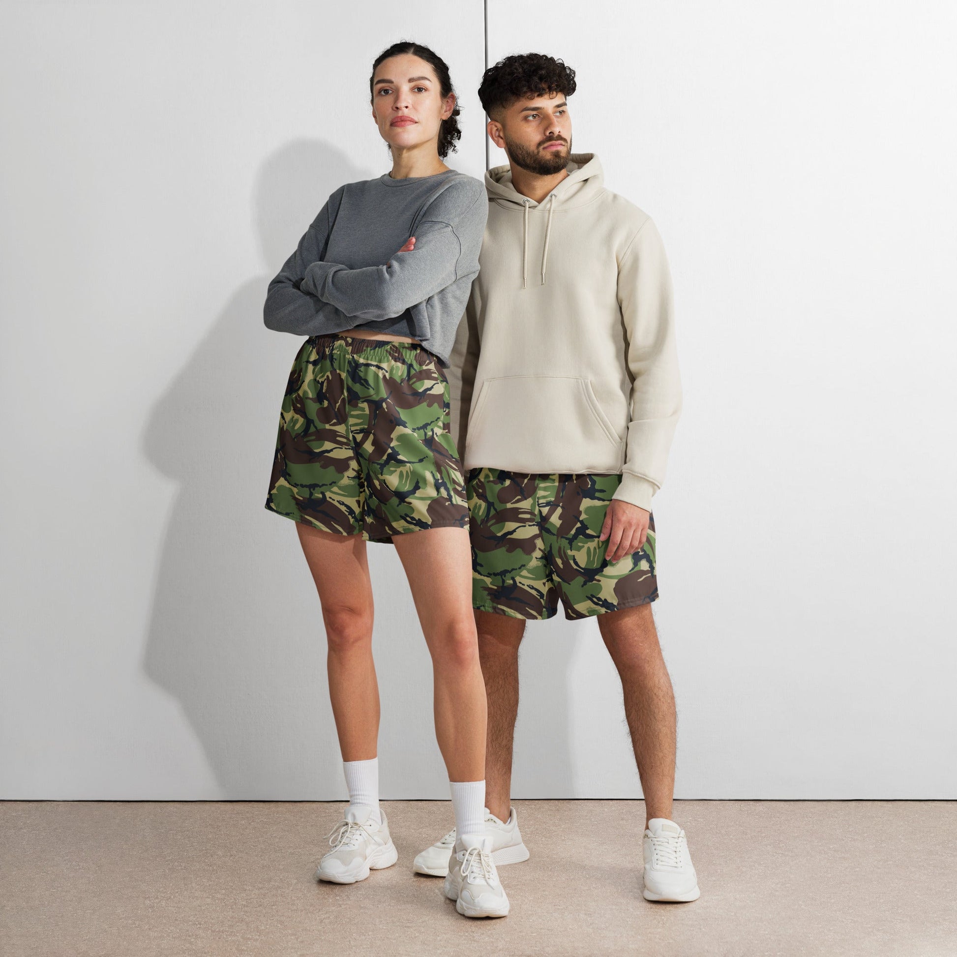 British DPM Woodland CAMO Unisex Athletic Long Shorts