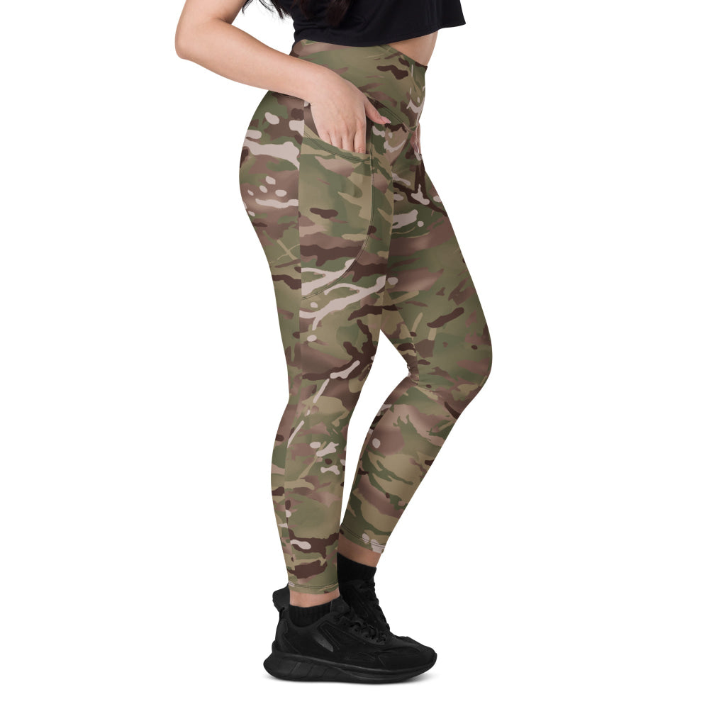 British Multi-Terrain Pattern (MTP) CAMO Leggings with pockets - Womens With Pockets