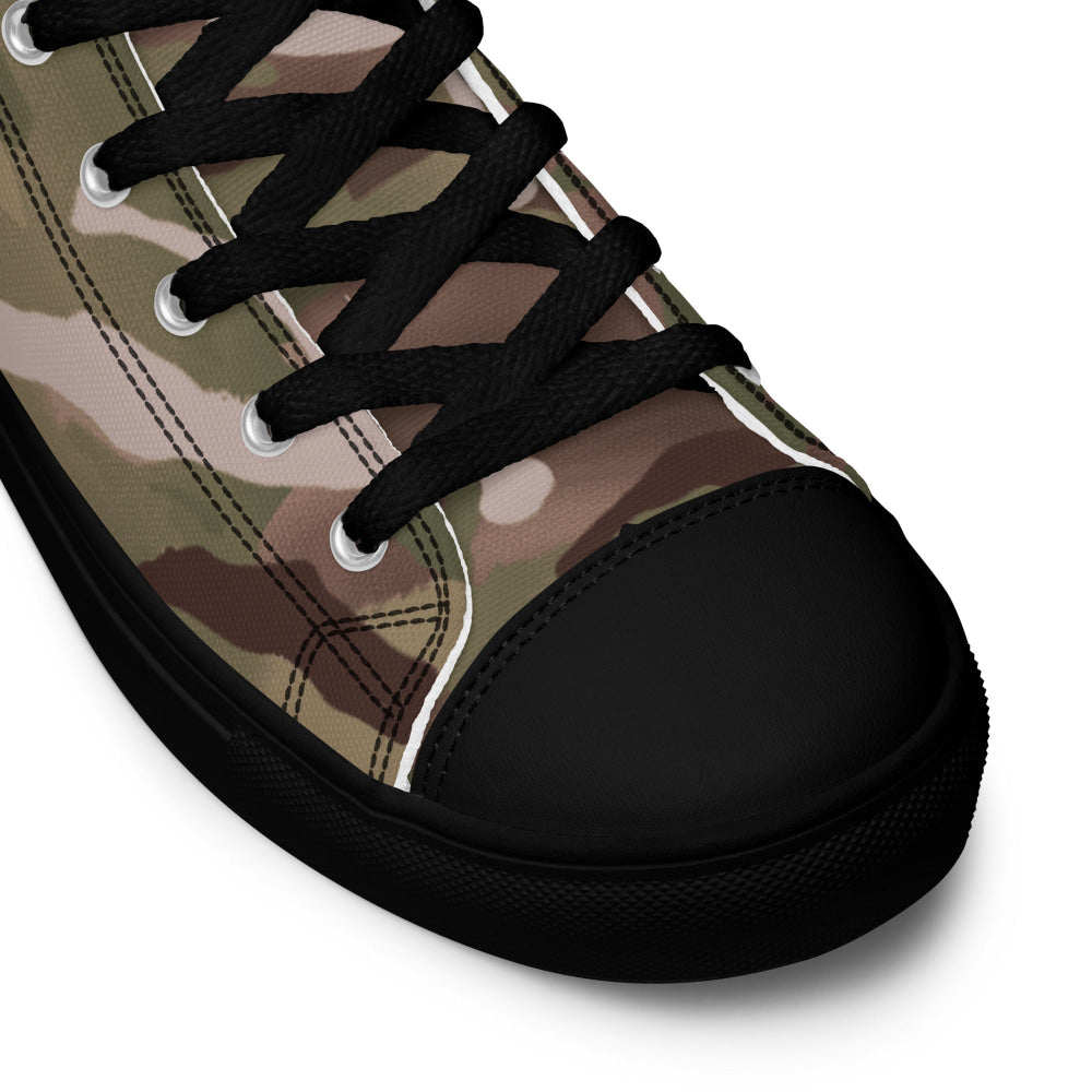 British Multi-Terrain Pattern (MTP) CAMO Men’s high top canvas shoes - Mens High Top Canvas Shoes