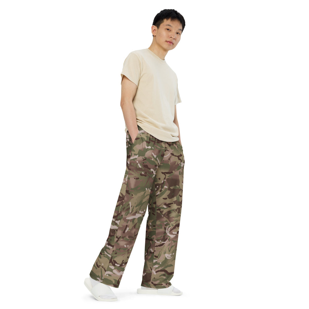 British Multi-Terrain Pattern (MTP) CAMO unisex wide-leg pants - Unisex Wide-Leg Pants