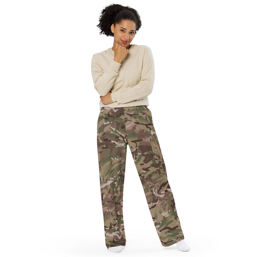 British Multi-Terrain Pattern (MTP) CAMO unisex wide-leg pants - Unisex Wide-Leg Pants