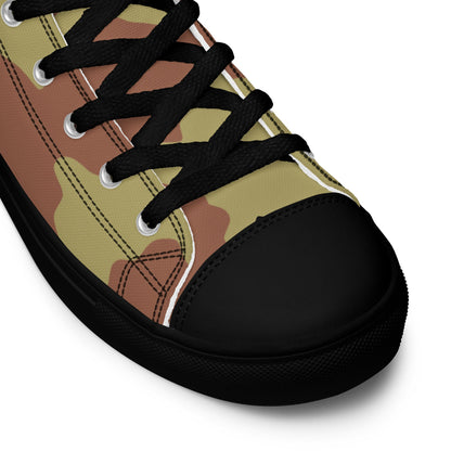 British WW2 Anti-Gas CAMO Men’s high top canvas shoes - Mens High Top Canvas Shoes