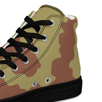 British WW2 Anti-Gas CAMO Men’s high top canvas shoes - Mens High Top Canvas Shoes