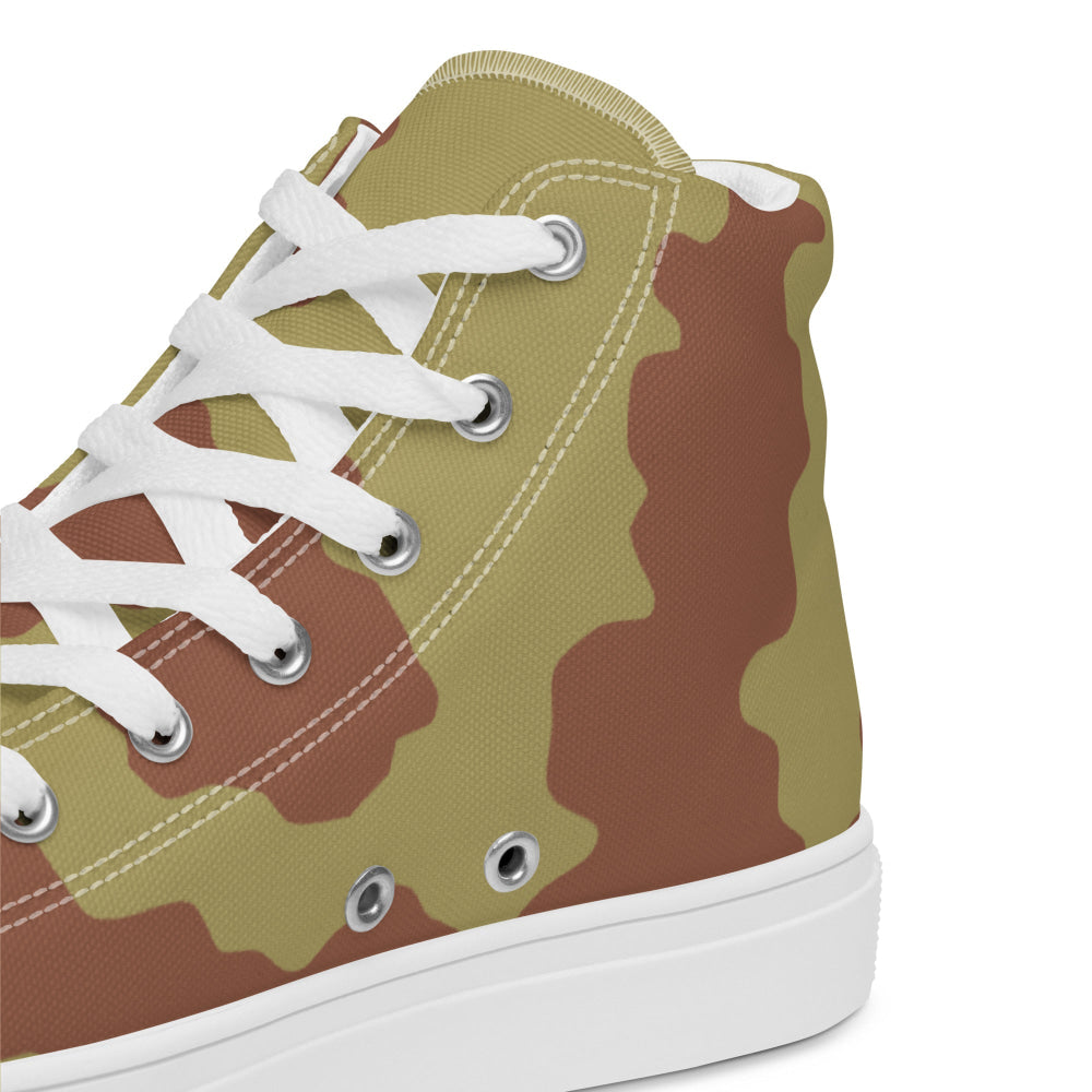 British WW2 Anti-Gas CAMO Men’s high top canvas shoes - Mens High Top Canvas Shoes