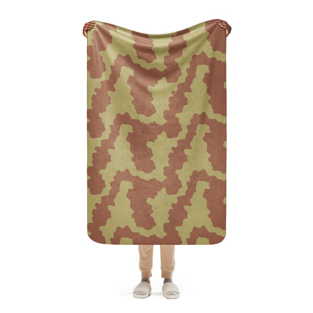 British WW2 Anti-Gas CAMO Sherpa blanket - 37″×57″