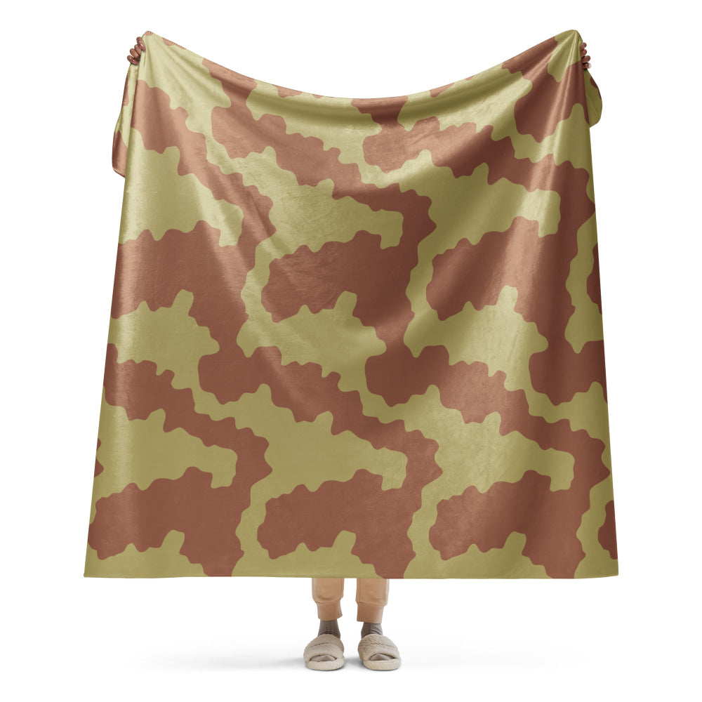 British WW2 Anti-Gas CAMO Sherpa blanket - 60″×80″ - Blanket