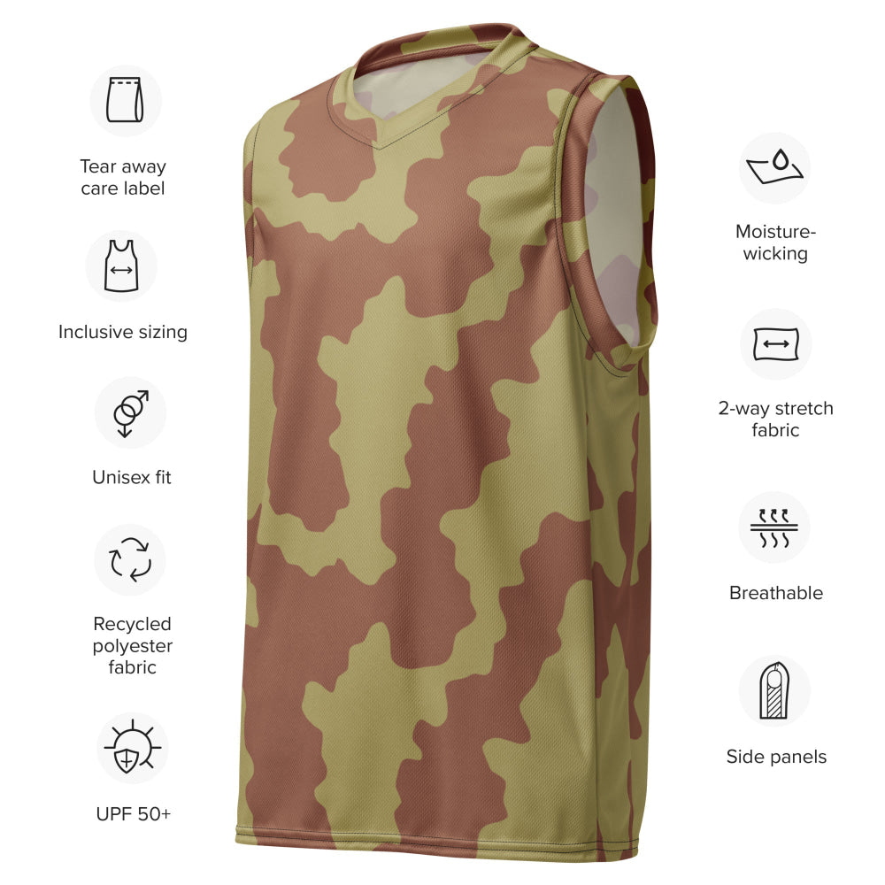 British WW2 Anti-Gas CAMO unisex basketball jersey - Unisex Basketball Jersey