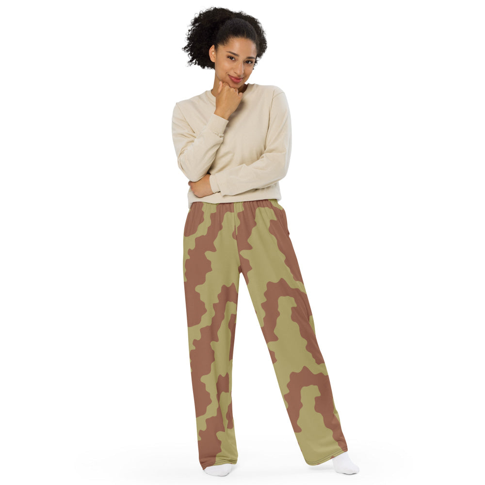 British WW2 Anti-Gas CAMO unisex wide-leg pants - Unisex Wide-Leg Pants