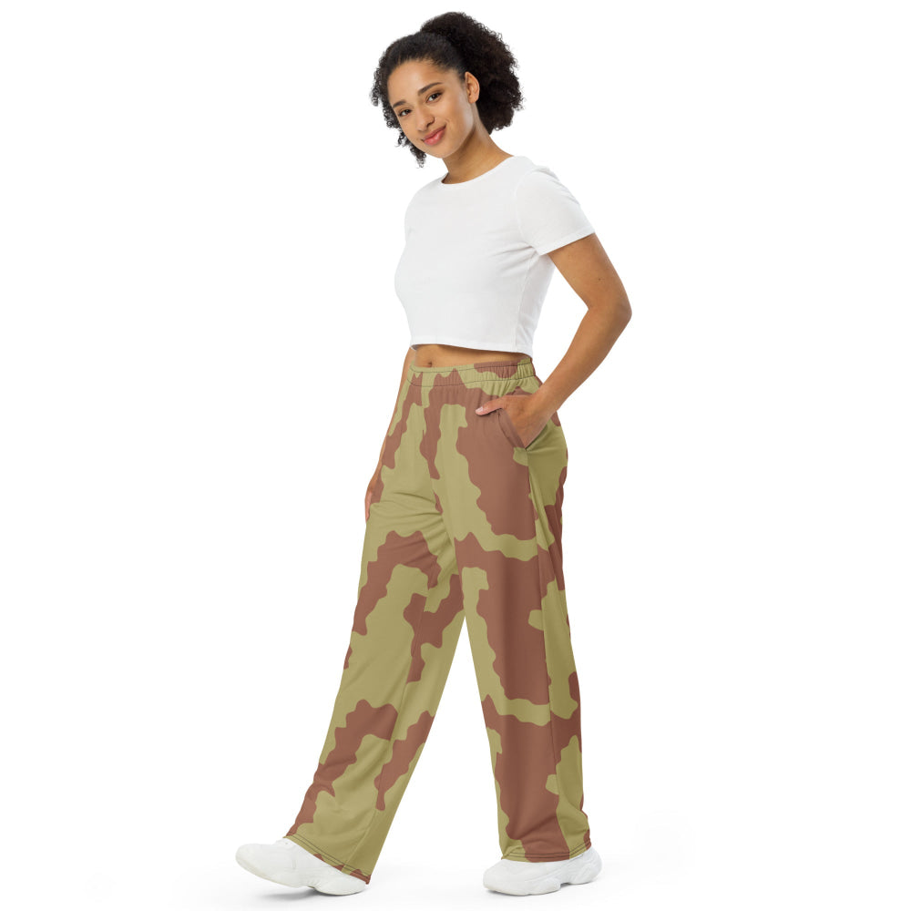 British WW2 Anti-Gas CAMO unisex wide-leg pants - Unisex Wide-Leg Pants