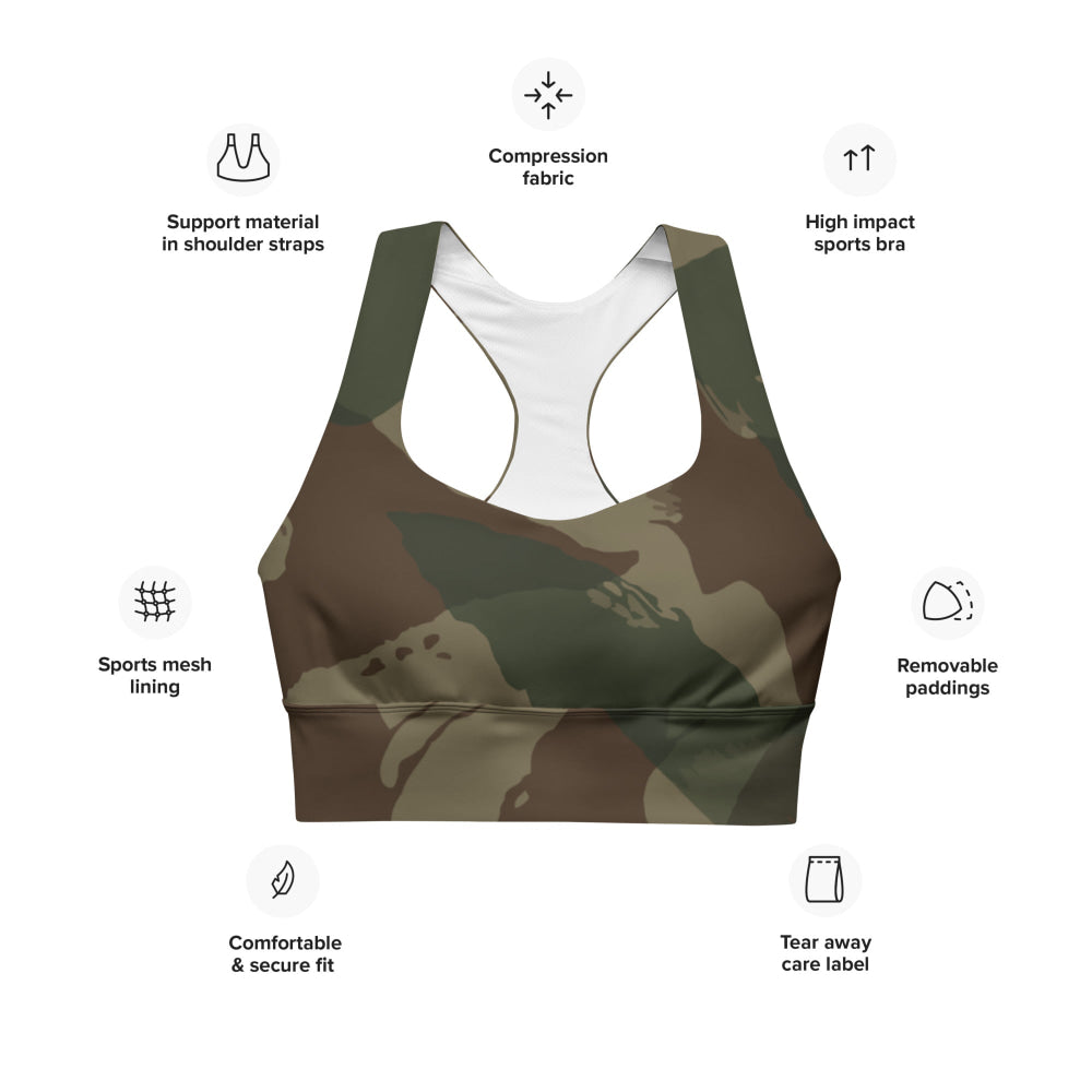 British WW2 Denison Airborne 2nd GEN CAMO Longline sports bra - Womens Sports Bra