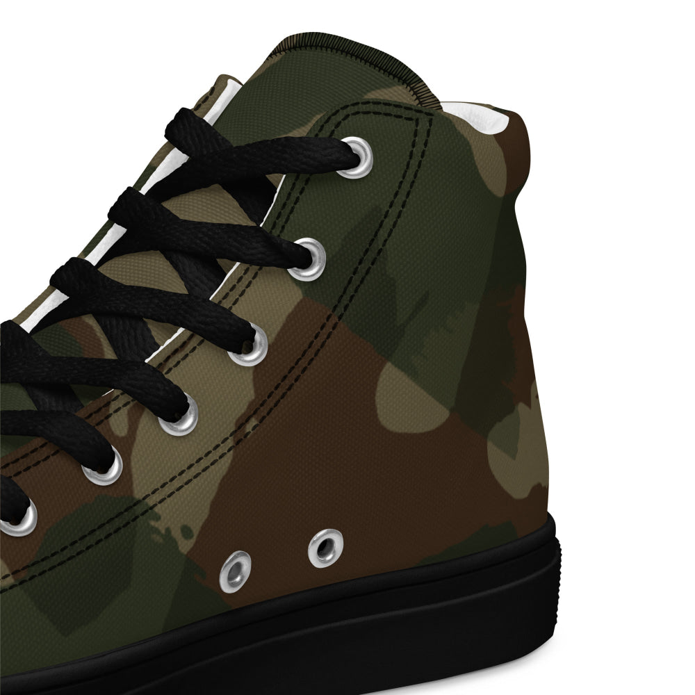 British WW2 Denison Airborne 2nd GEN CAMO Men’s high top canvas shoes - Mens High Top Canvas Shoes