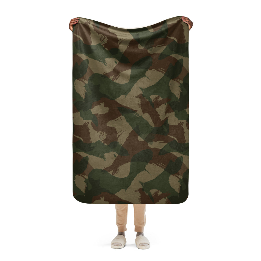 British WW2 Denison Airborne 2nd GEN CAMO Sherpa blanket - 37″×57″ - Blanket