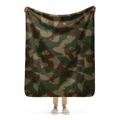 British WW2 Denison Airborne 2nd GEN CAMO Sherpa blanket - 50″×60″ - Blanket