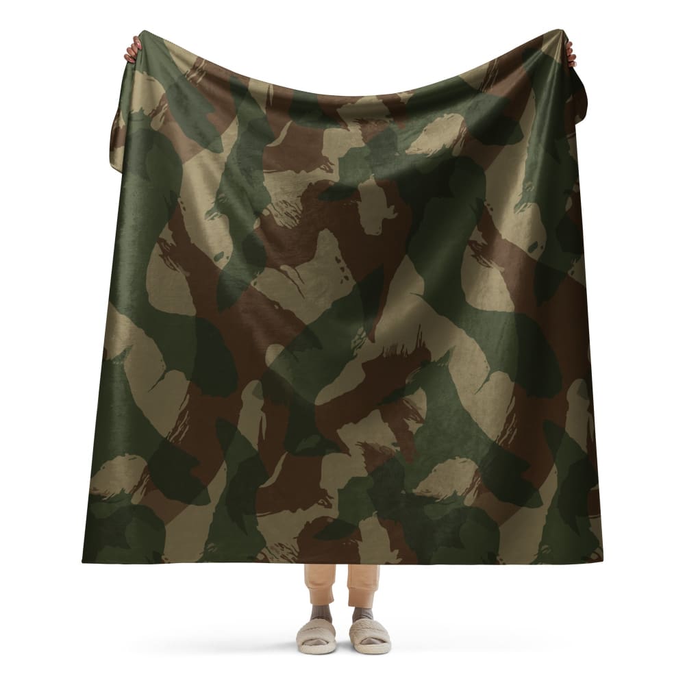 British WW2 Denison Airborne 2nd GEN CAMO Sherpa blanket - 60″×80″