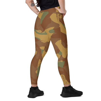 British WW2 Denison Airborne Autumn CAMO Leggings with pockets - 2XS - Womens With Pockets