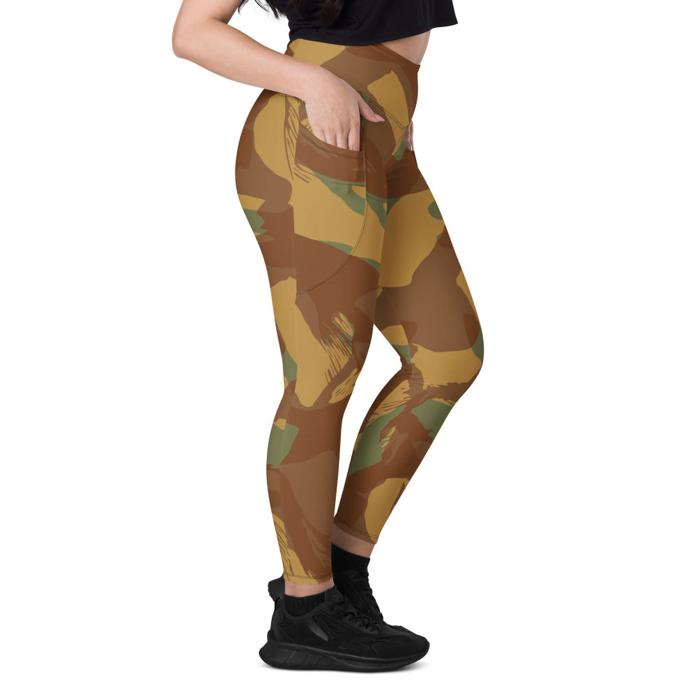 British WW2 Denison Airborne Autumn CAMO Leggings with pockets - Womens With Pockets