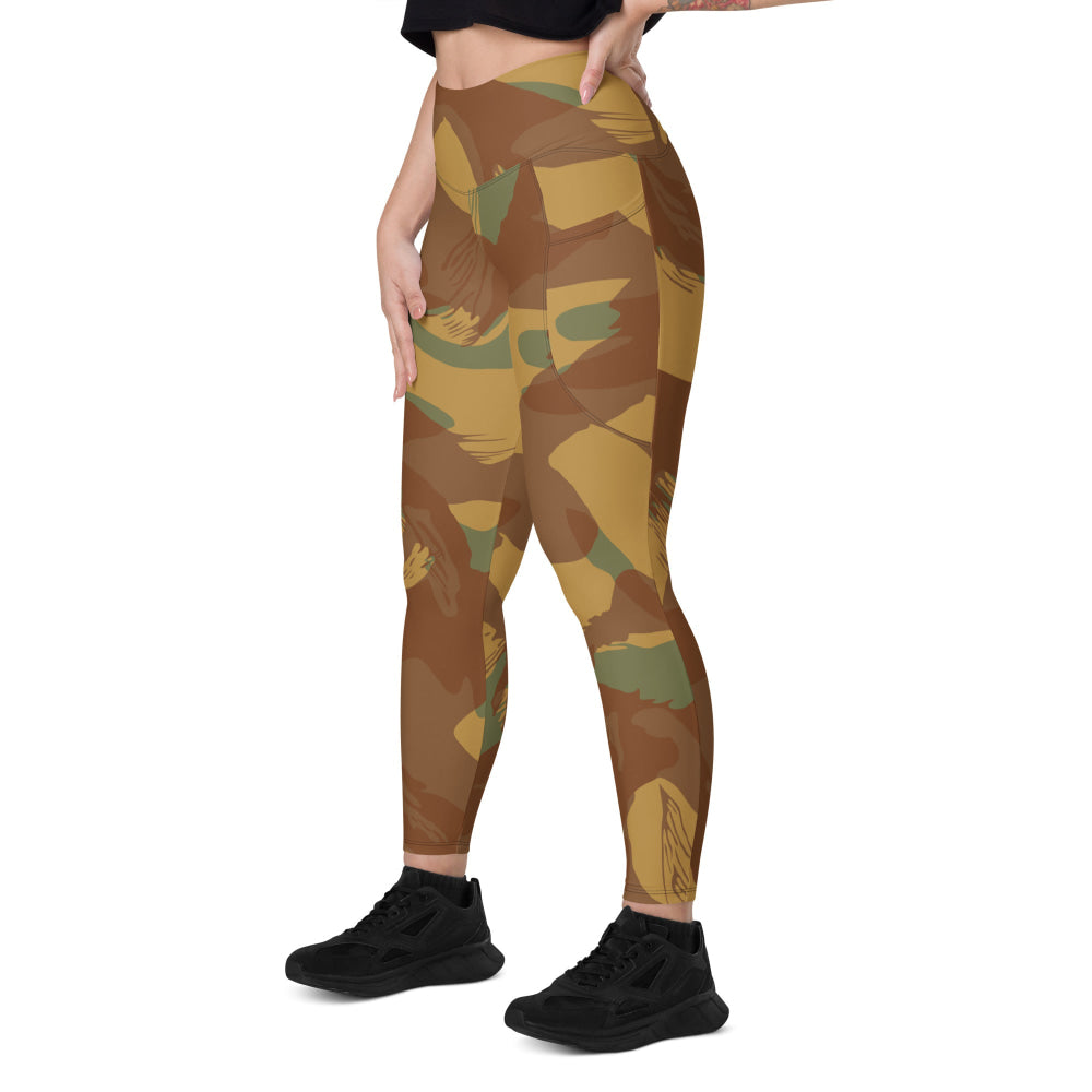 British WW2 Denison Airborne Autumn CAMO Leggings with pockets - Womens With Pockets