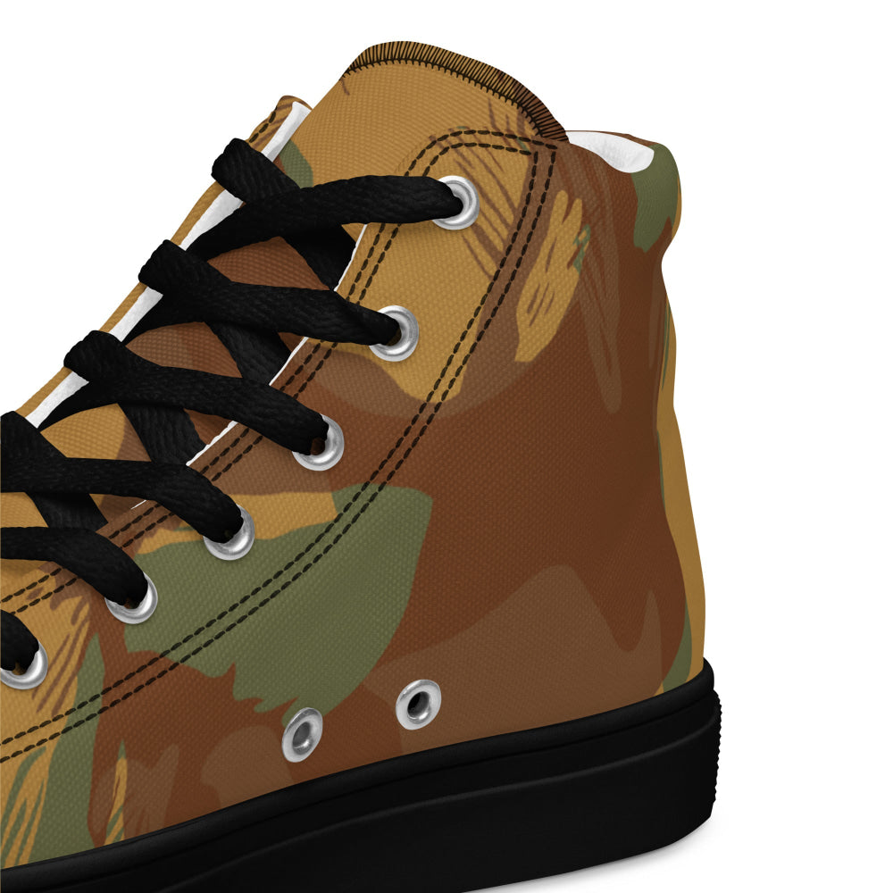 British WW2 Denison Airborne Autumn CAMO Men’s high top canvas shoes - Mens High Top Canvas Shoes