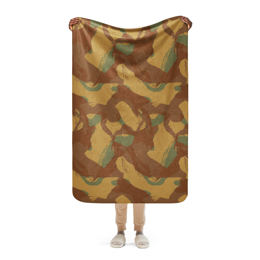 British WW2 Denison Airborne Autumn CAMO Sherpa blanket - 37″×57″ - Blanket