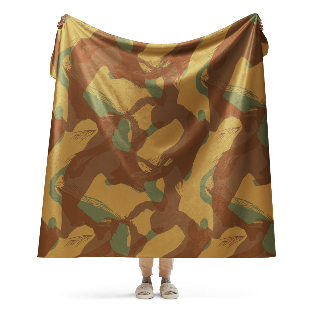 British WW2 Denison Airborne Autumn CAMO Sherpa blanket - 60″×80″ - Blanket