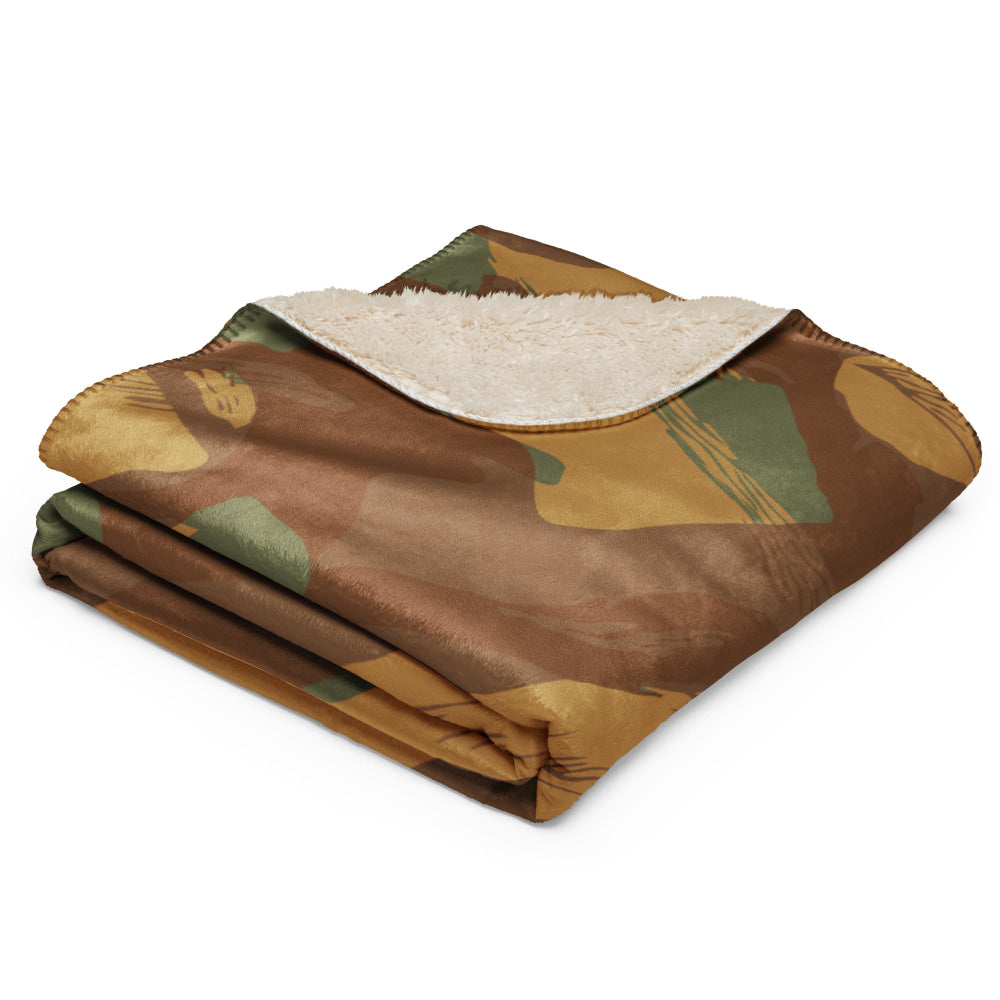 British WW2 Denison Airborne Autumn CAMO Sherpa blanket - Blanket