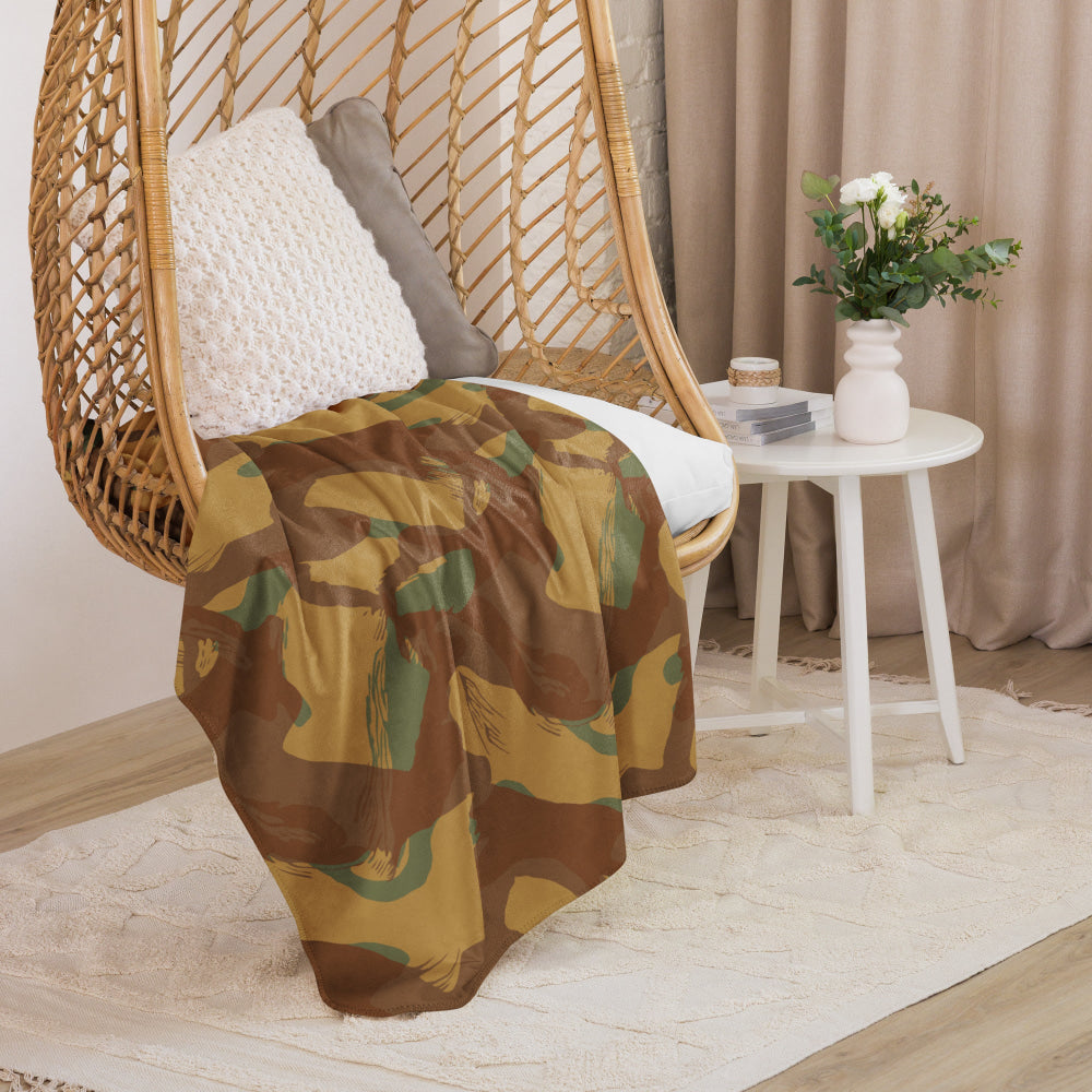 British WW2 Denison Airborne Autumn CAMO Sherpa blanket - Blanket