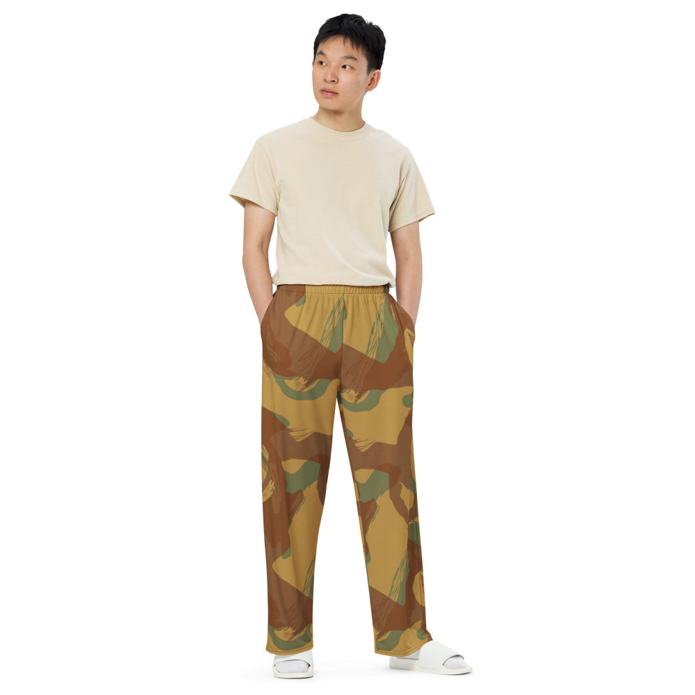 British WW2 Denison Airborne Autumn CAMO unisex wide-leg pants - Unisex Wide-Leg Pants