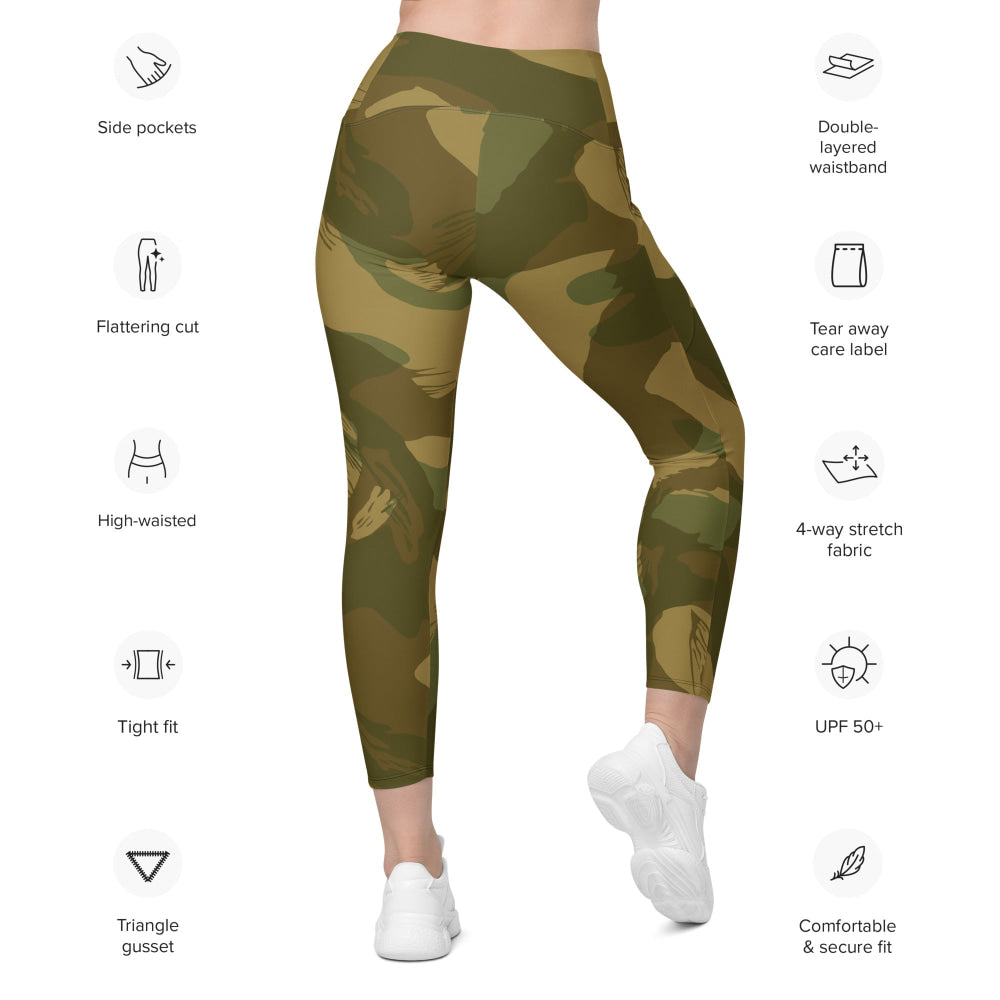 British WW2 Denison Airborne CAMO Leggings with pockets - Womens With Pockets