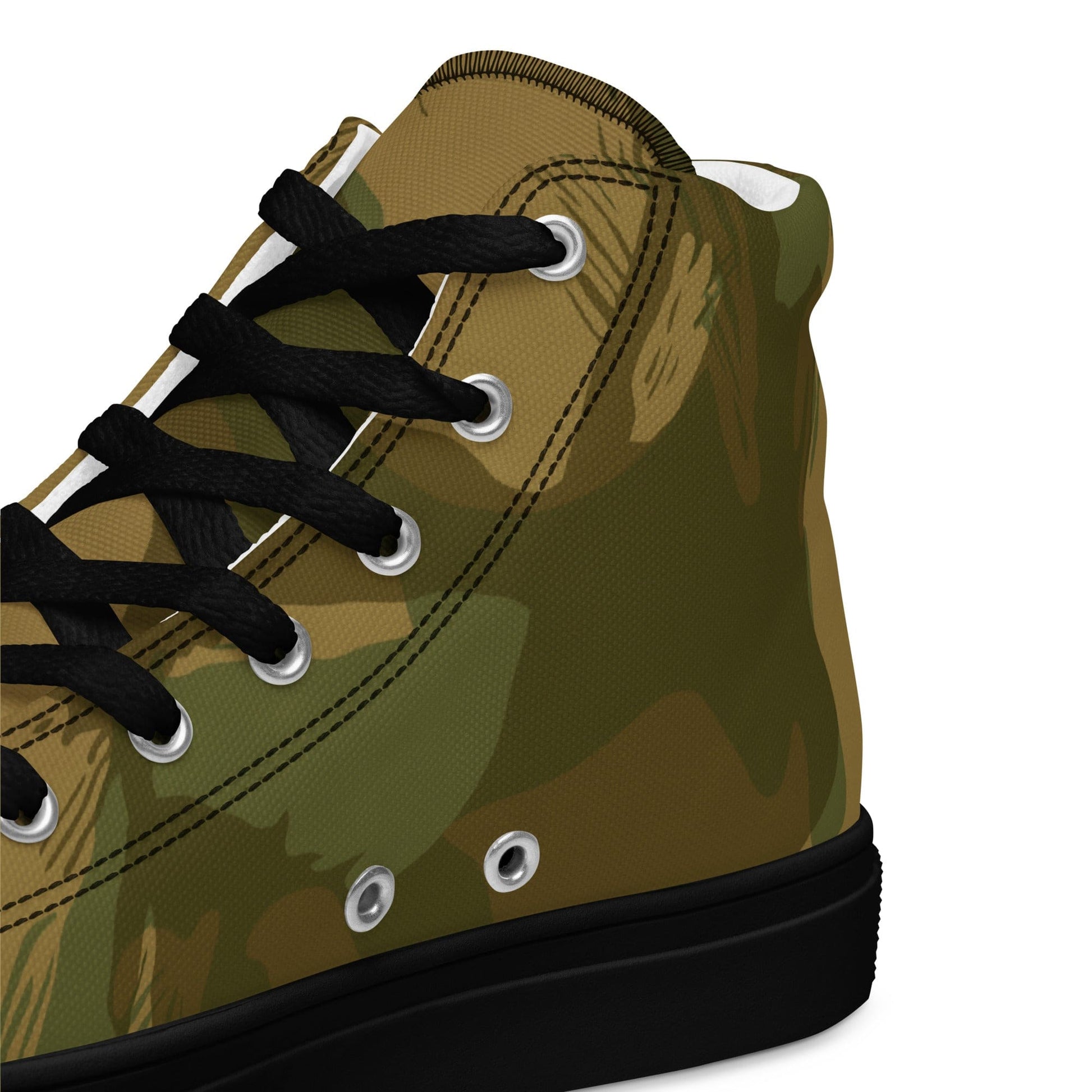 British WW2 Denison Airborne CAMO Men’s high top canvas shoes - Mens High Top Canvas Shoes