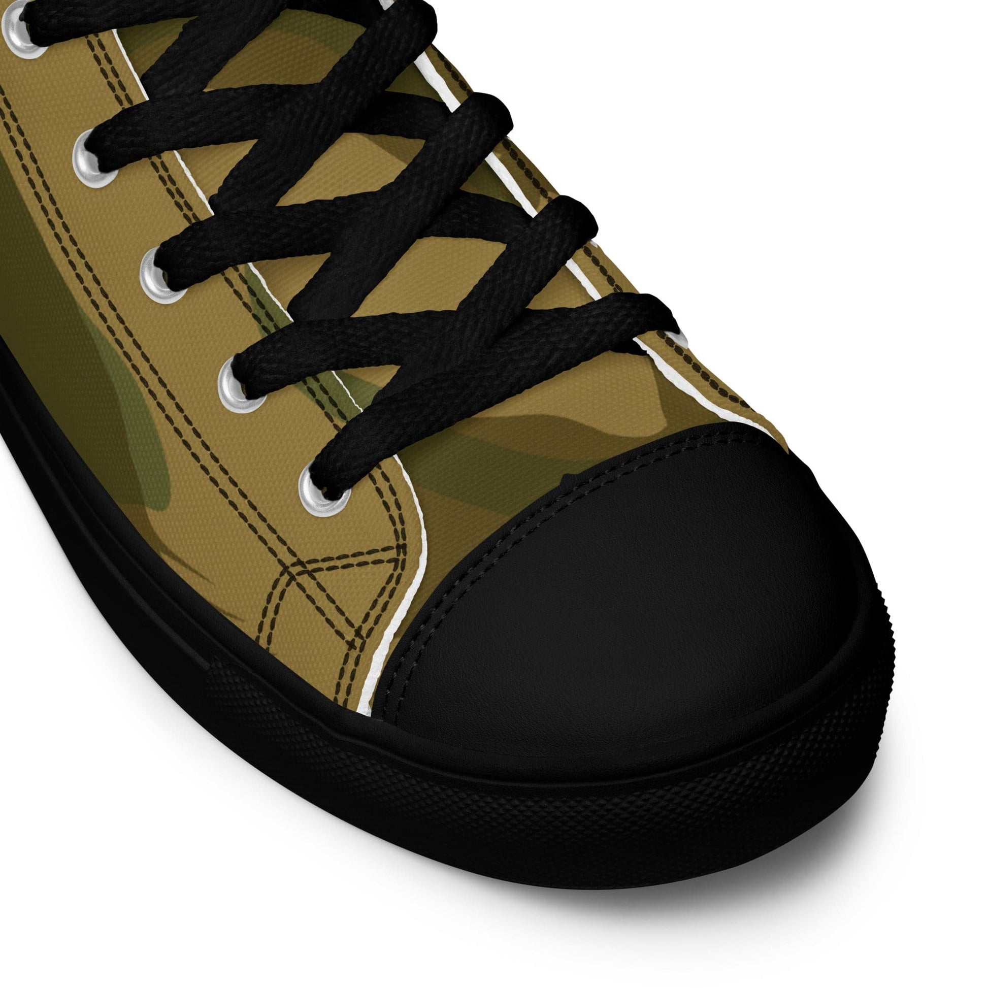 British WW2 Denison Airborne CAMO Men’s high top canvas shoes - Mens High Top Canvas Shoes