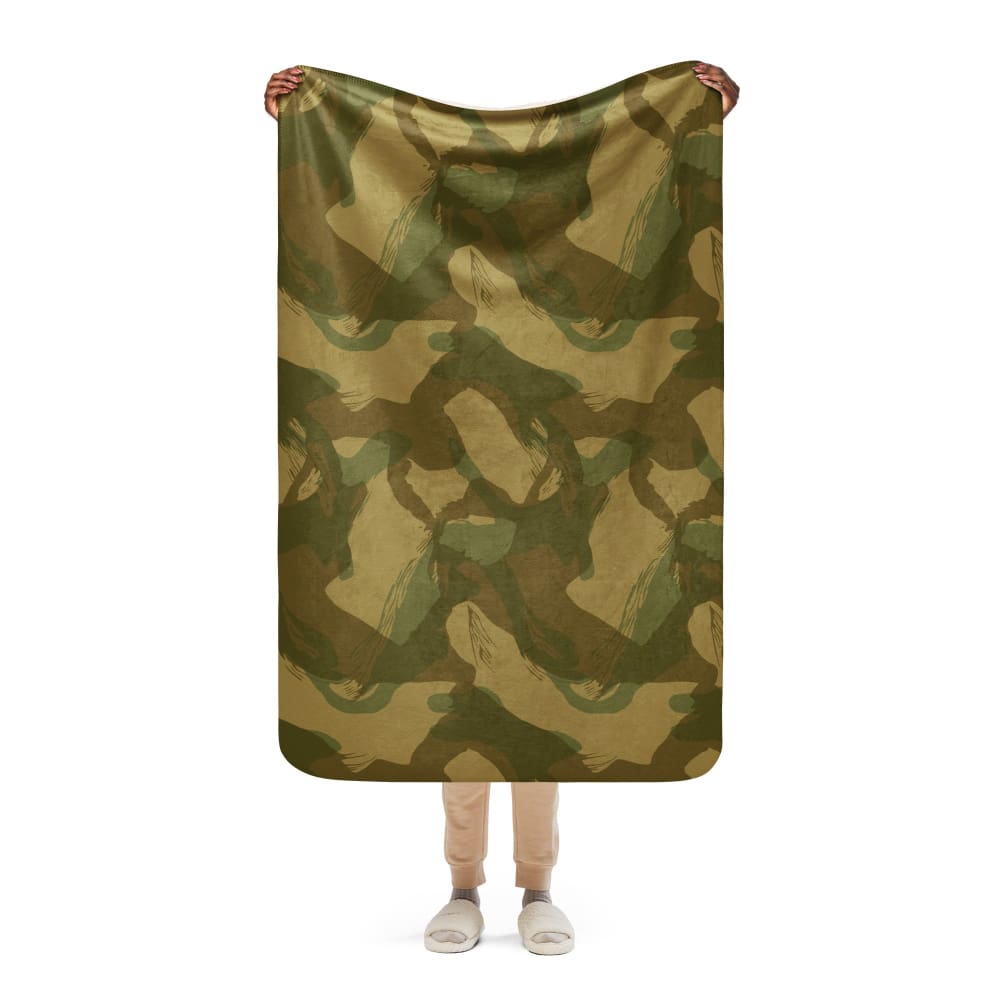 British WW2 Denison Airborne CAMO Sherpa blanket - 37″×57″