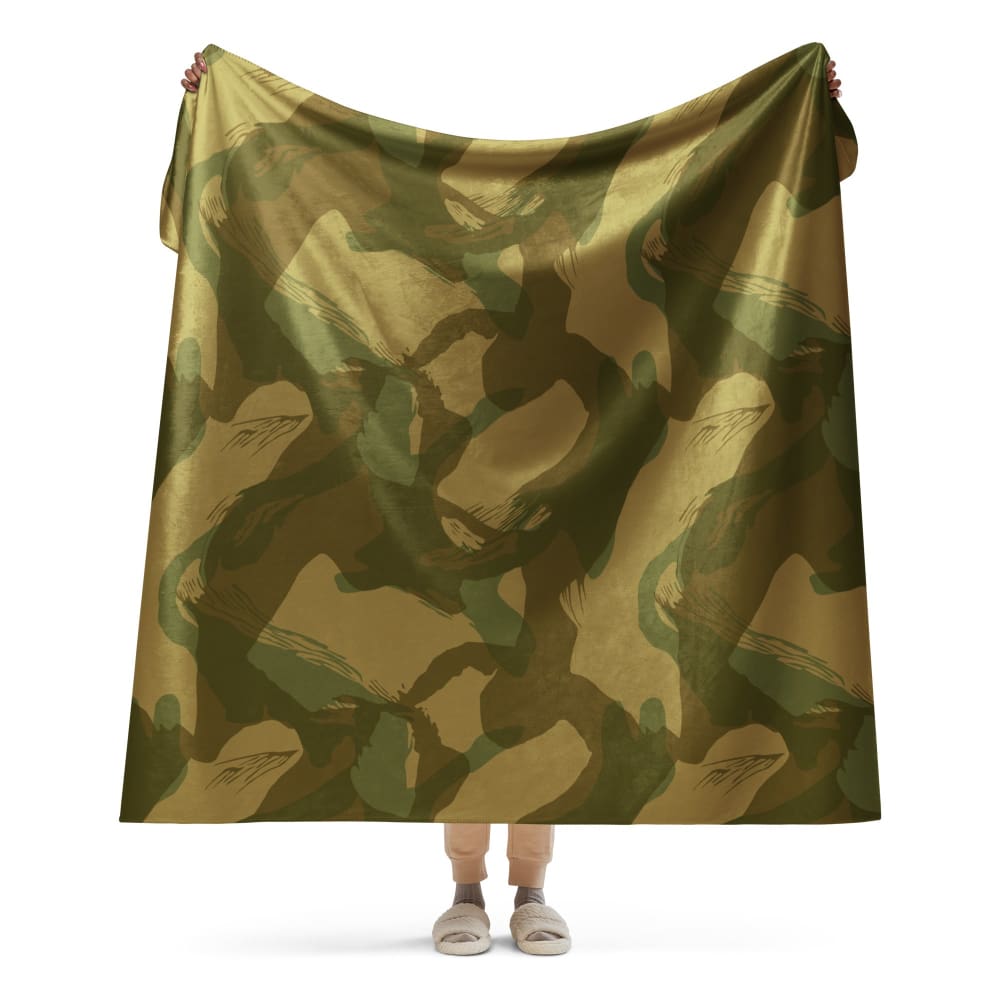 British WW2 Denison Airborne CAMO Sherpa blanket - 60″×80″