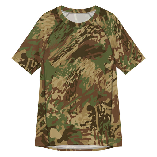 Brushstroke Anti-poaching CAMO Mens Short-Sleeve Rash Guard - 2XS - SS
