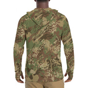 Brushstroke Anti-poaching CAMO Mens Sunscreen Sports Hoodie With Thumb Holes