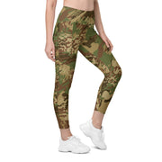 Brushstroke Anti-poaching CAMO Womens Leggings with Pockets - 2XS - Women