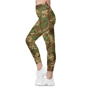 Brushstroke Anti-poaching CAMO Womens Leggings with Pockets - Women