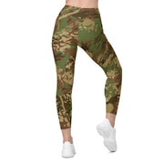 Brushstroke Anti-poaching CAMO Womens Leggings with Pockets - Women