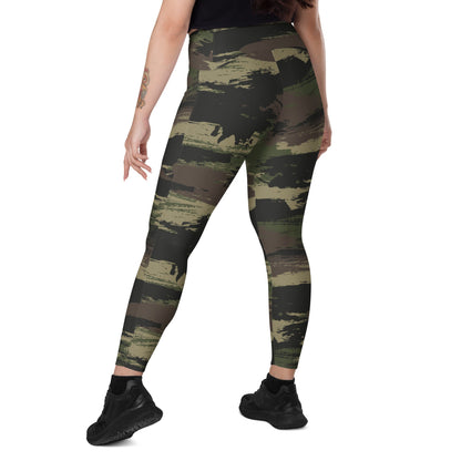 Brushstroke Jungle CAMO Leggings with pockets - Womens With Pockets