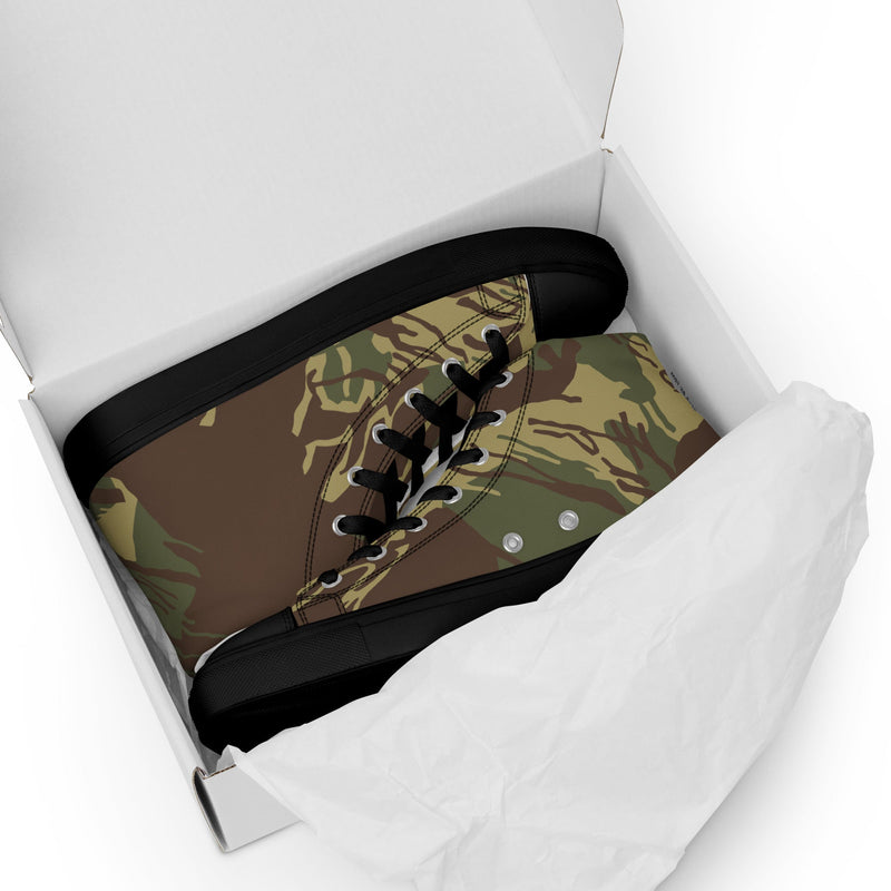 Brushstroke Rhodesian CAMO Mens High-Top Canvas Shoes