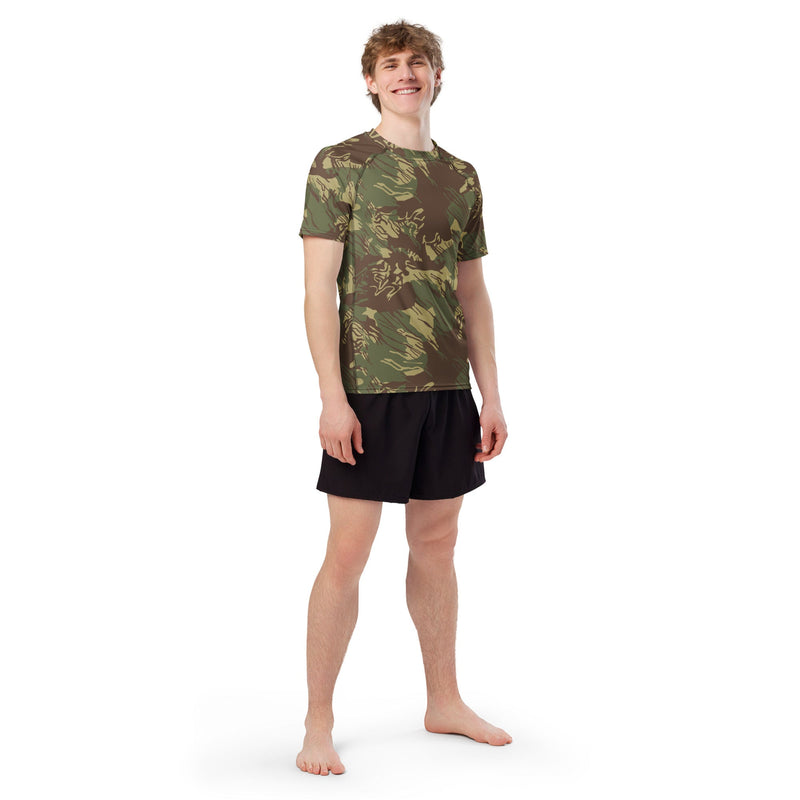 Brushstroke Rhodesian CAMO Mens Short-Sleeve Rash Guard - SS
