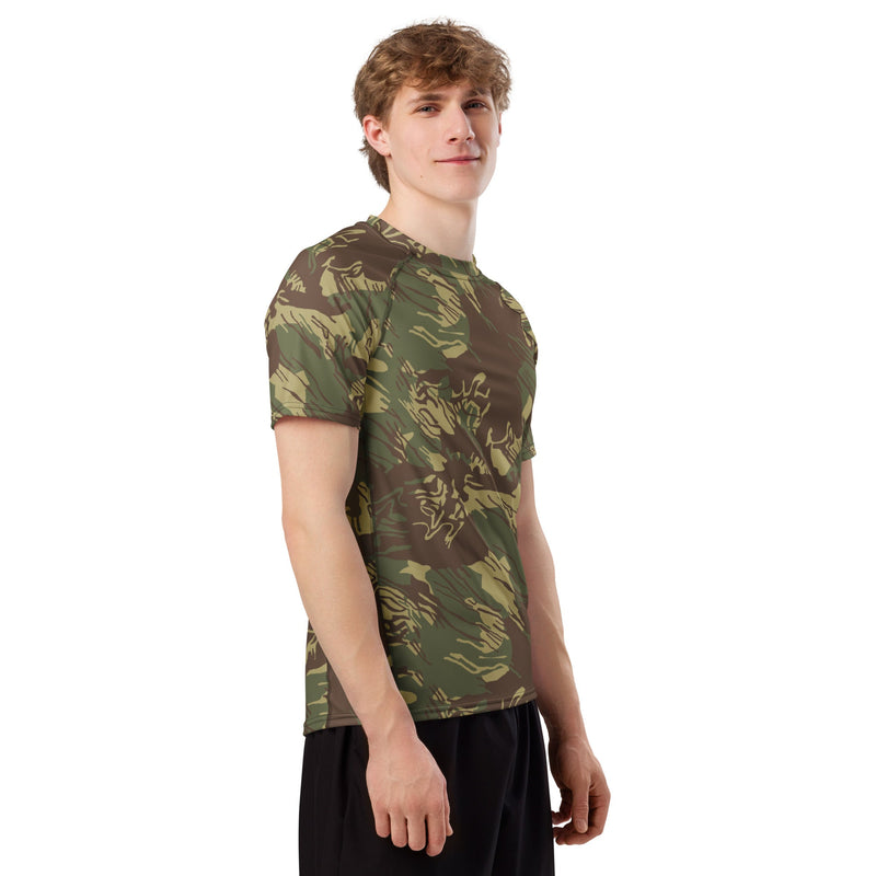 Brushstroke Rhodesian CAMO Mens Short-Sleeve Rash Guard - SS
