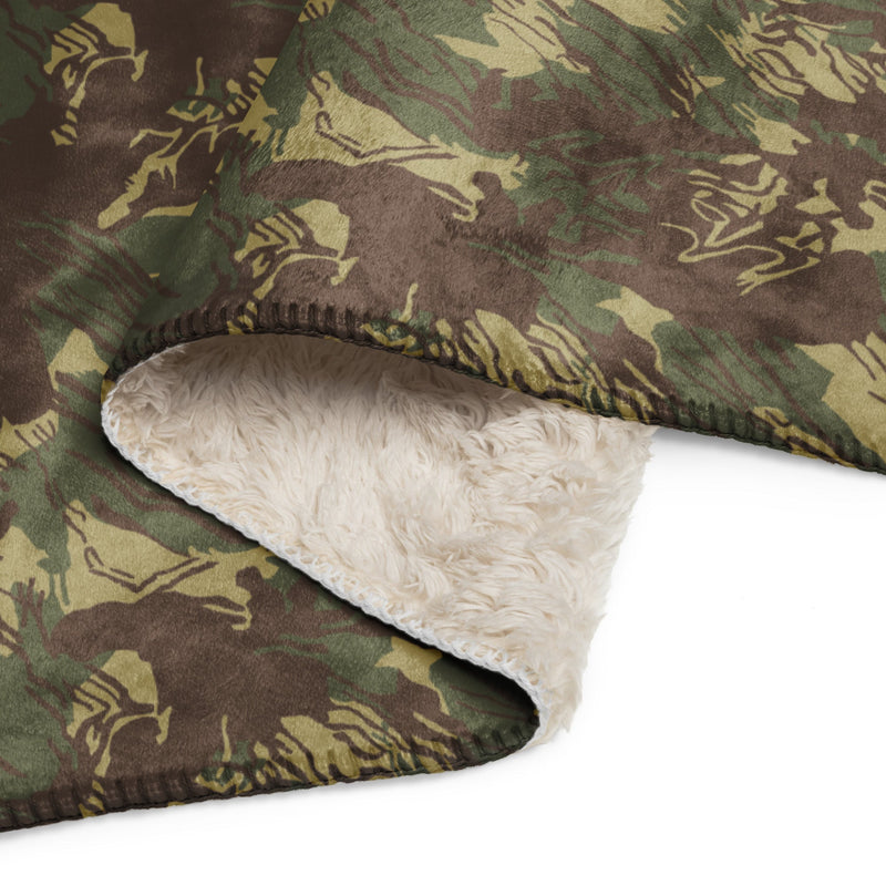 Brushstroke Rhodesian CAMO Sherpa Blanket